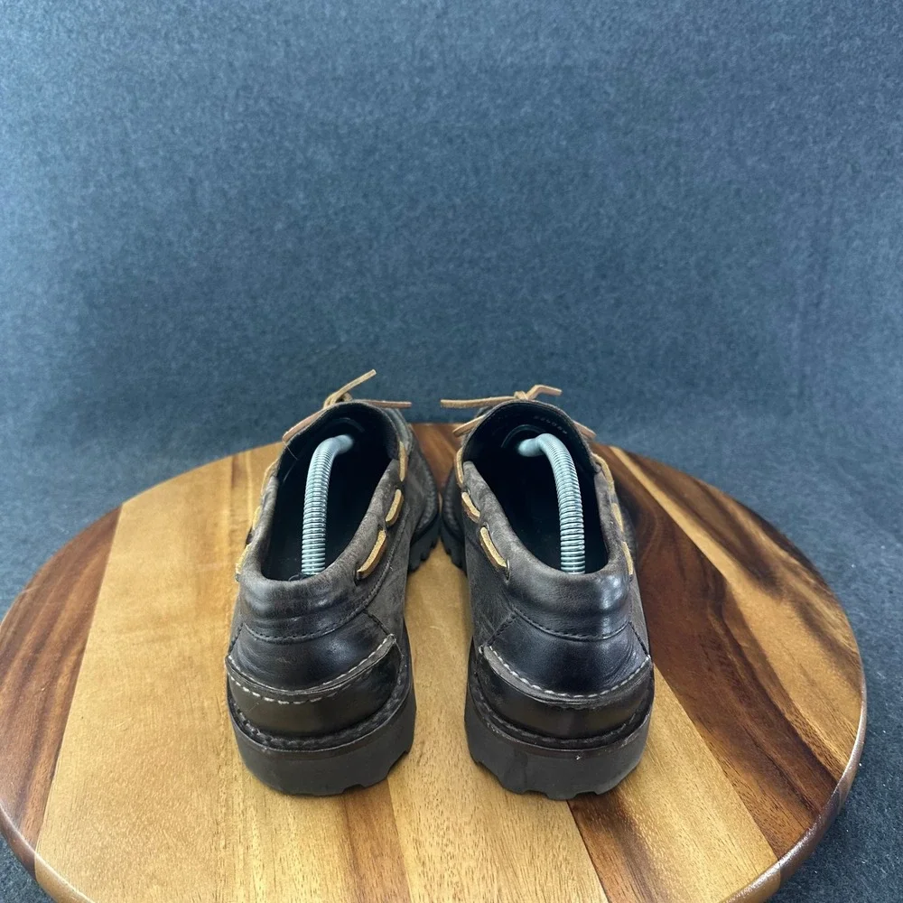LL BEAN Allagash Handsewn Shoes Slip On Mocs Lugged Lightweight Sole Men's 10D